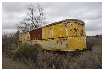 Funk, New Mexico, Abandoned trailer, winter