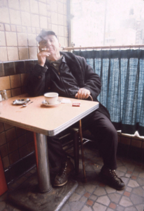 Street guy, Chicago, 1970s, Polish Gym Shoes, Cigar Smoking